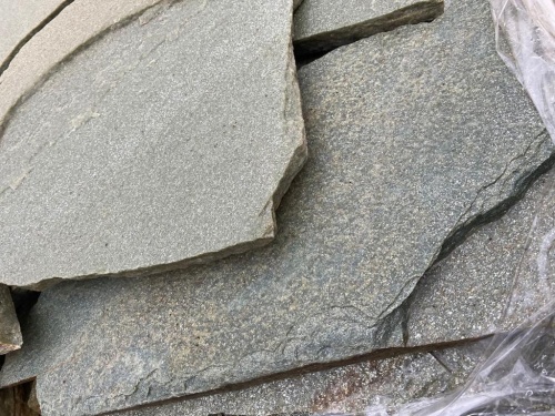 Плитняк златолит зелёный для цоколя, отмостки купить в Сысерти