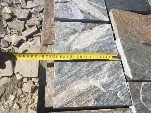 Плитка пилёная златолит Уральский для цоколя, отмостки купить в Сысерти